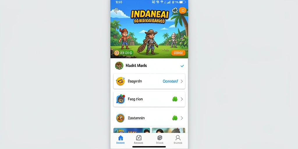 Tampilan menu utama yang menarik dan mudah digunakan.